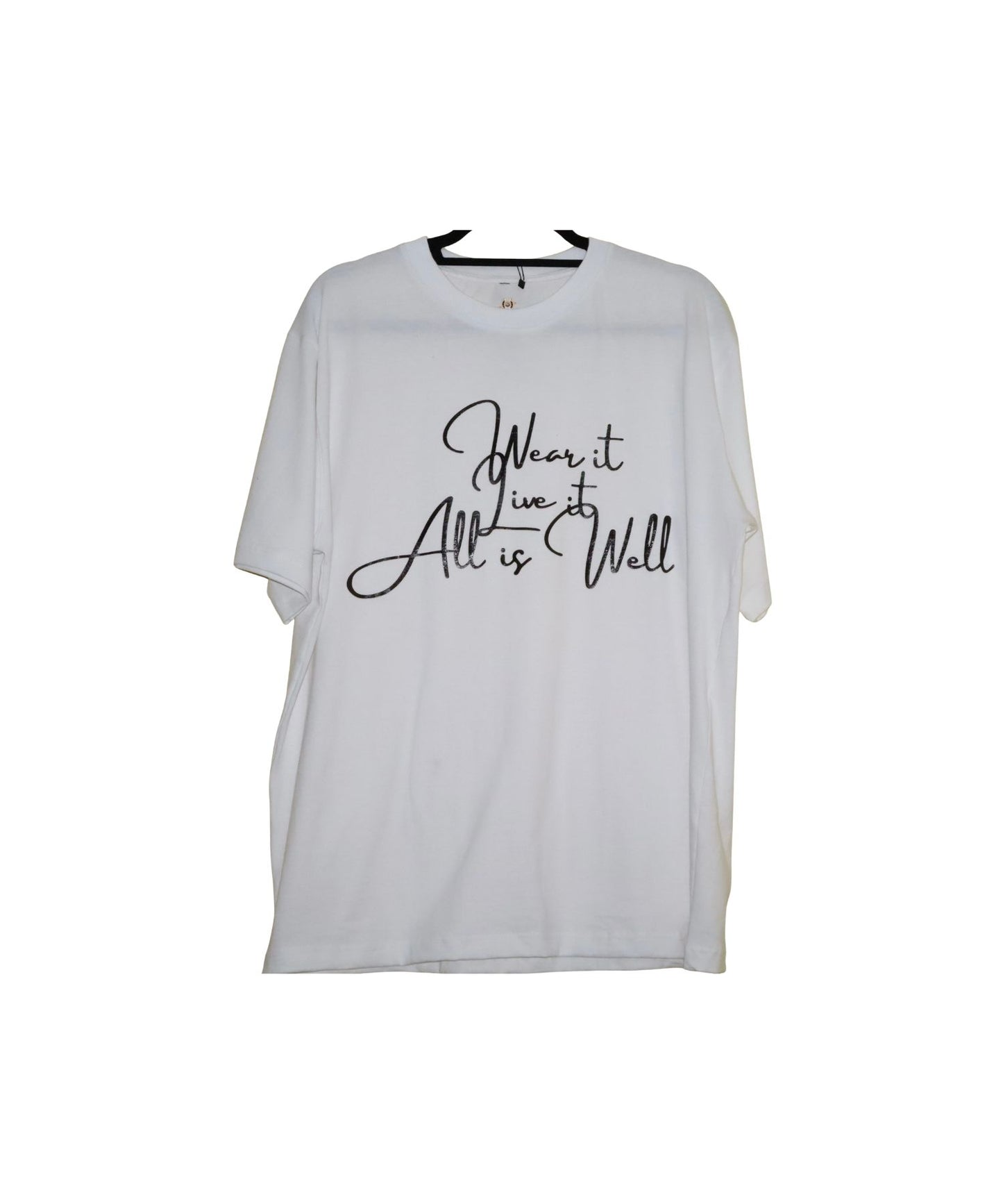 ALL IS WELL Script Crew Neck T-Shirt