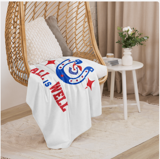 All Is Well Sherpa blanket